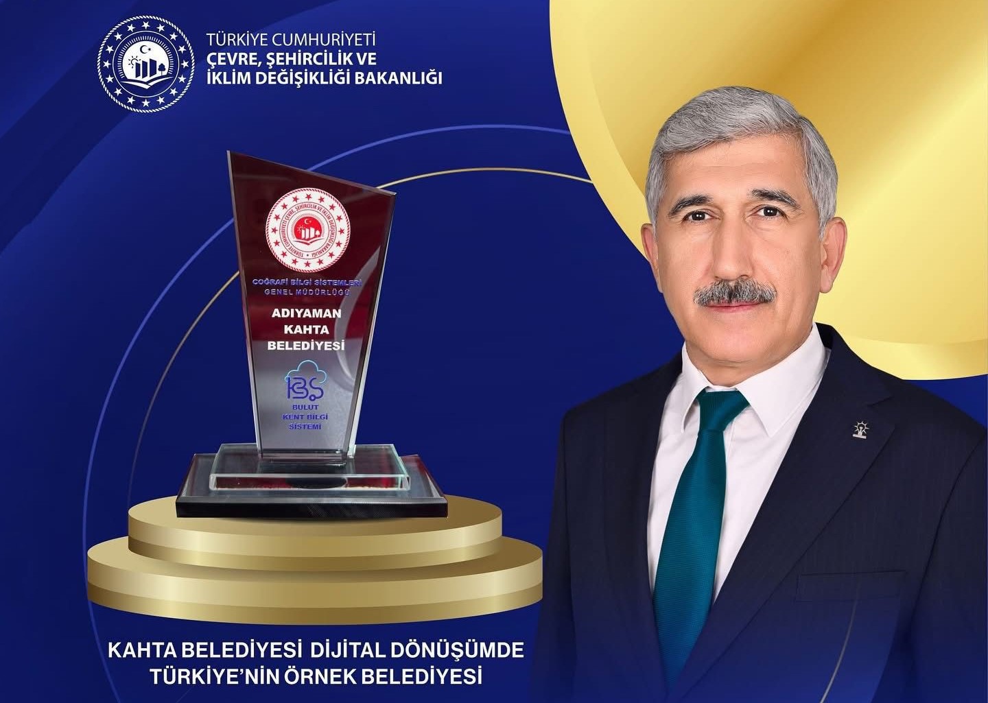 Kahta Belediyesi’ne Dijital Belediyecilikte "Başarı Ödülü" verildi