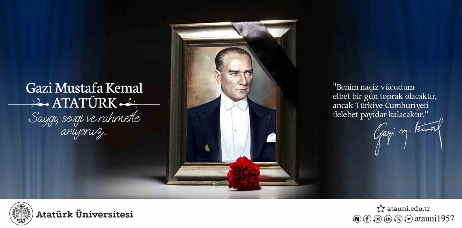 Rektör Hacımüftüoğlu’nun 10 Kasım Atatürk’ü anma günü mesajı