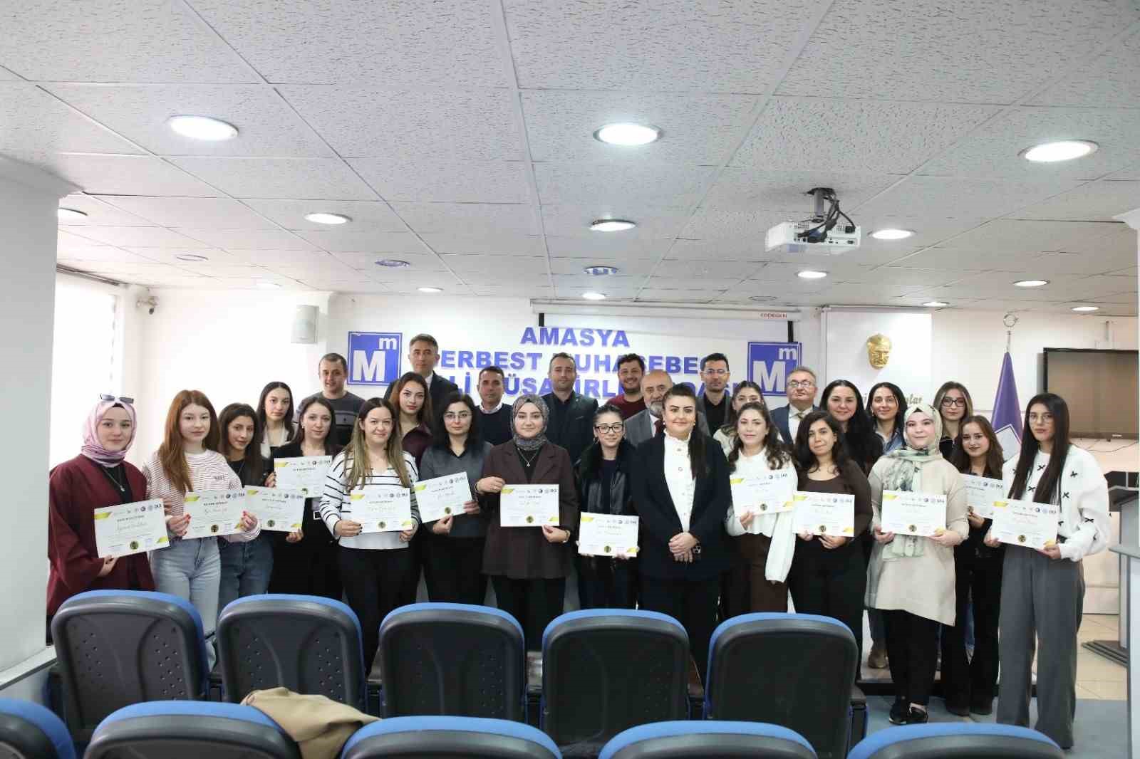Amasya’da kadınlara yönelik dijital muhasebe eğitimi tamamlandı
