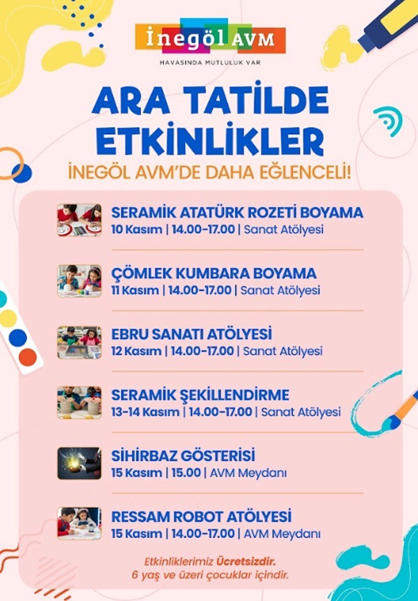 İnegöl AVM, Kasım ayı etkinlik programını duyurdu