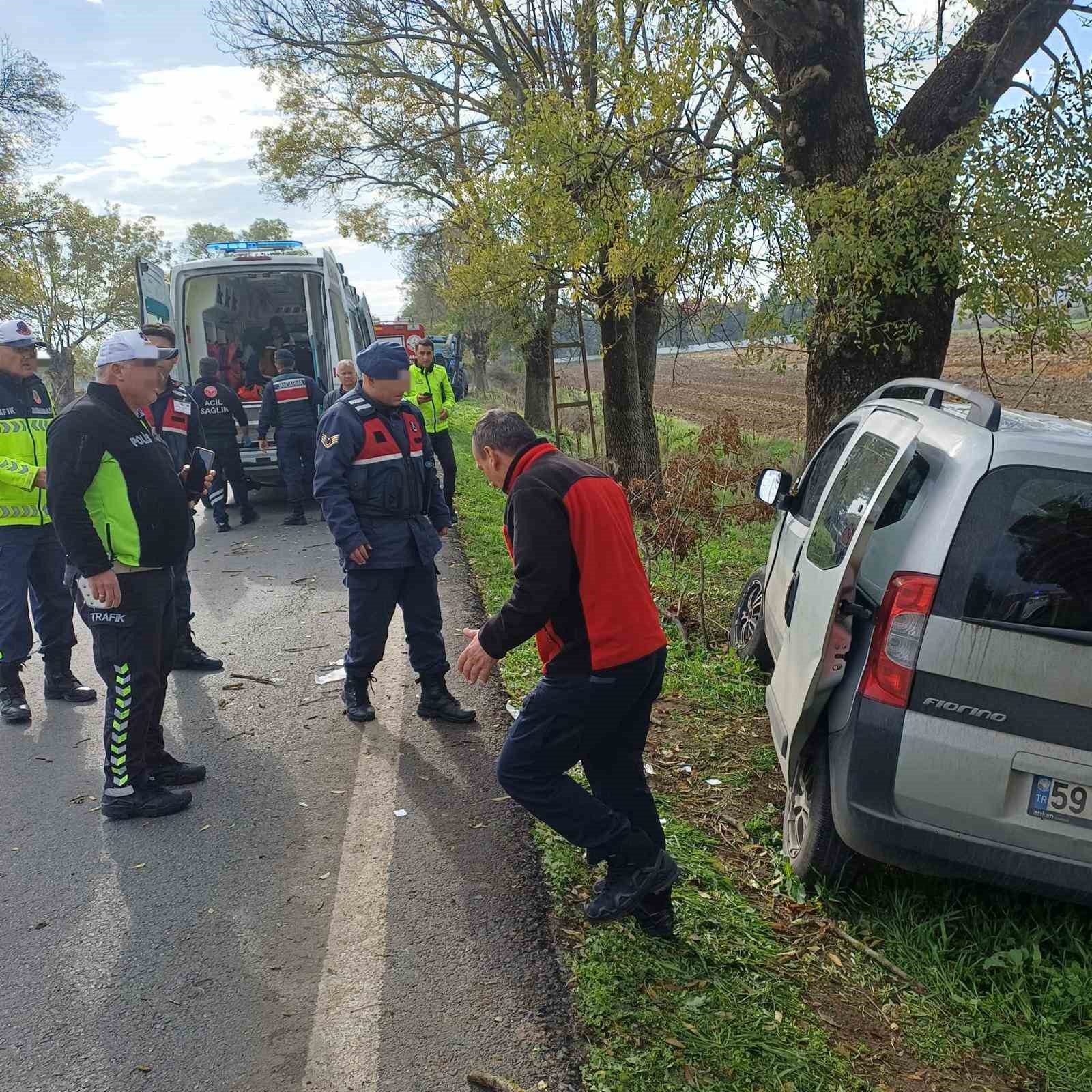Babaeski’de trafik kazası: 1 ölü, 1 yaralı