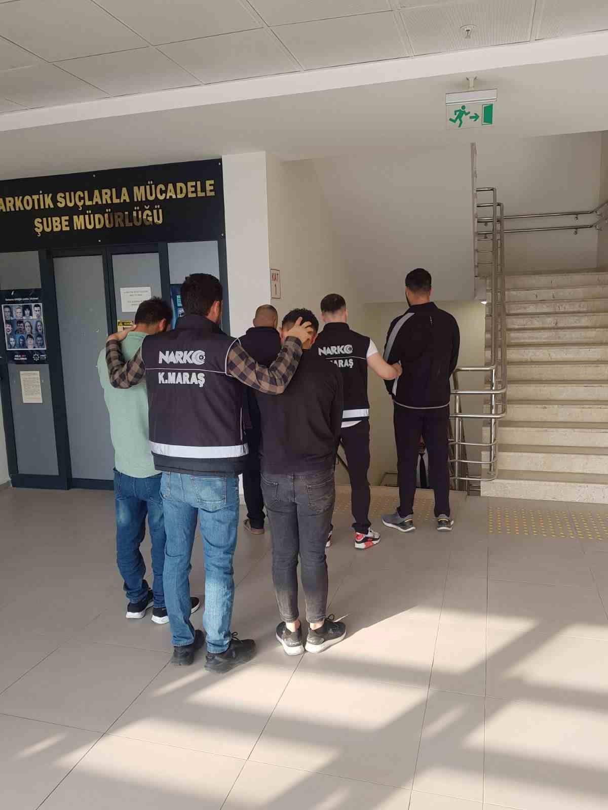 Kahramanmaraş’ta uyuşturucu operasyonu sonrası tutuklanan üç kişi