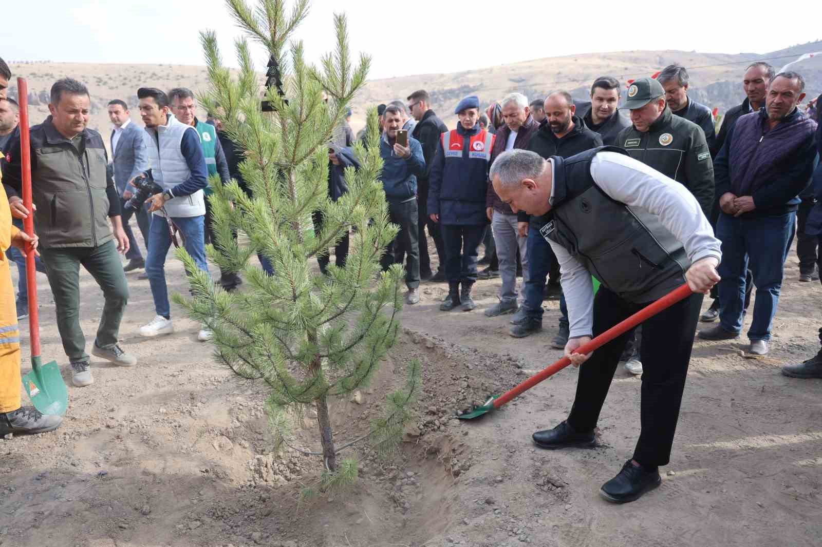 Nevşehir’de 18 bin 500 fidan toprakla buluştu