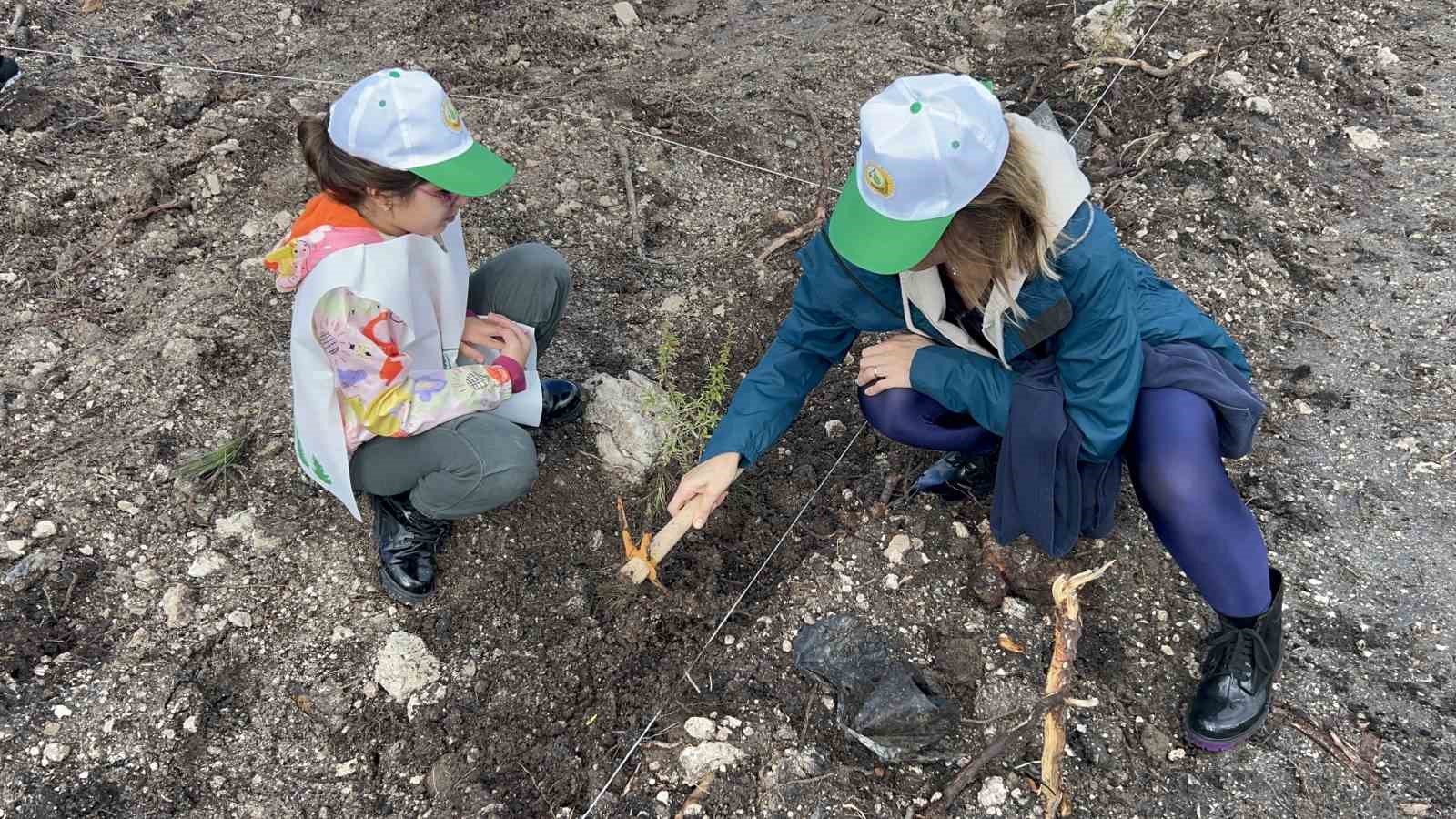 Çanakkale’de Milli Ağaçlandırma Günü çerçevesinde fidanlar toprakla buluştu