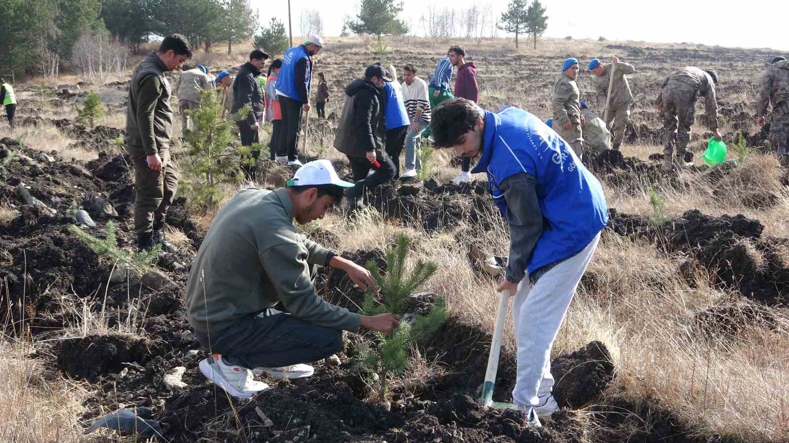 Ardahan’da Milli Ağaçlandırma Günü’nde fidanlar toprakla buluştu