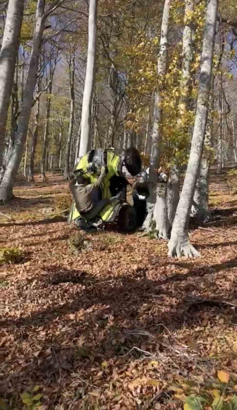 ATV ile takla attı