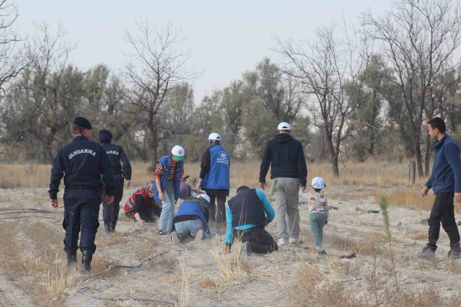 Kulu ve Karapınar&rsquo;da fidanlar toprakla buluştu
