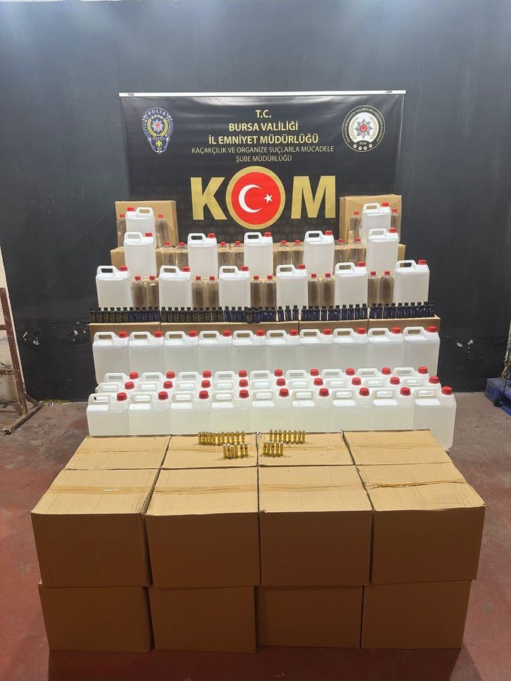 Bursa’da kaçak alkol operasyonu