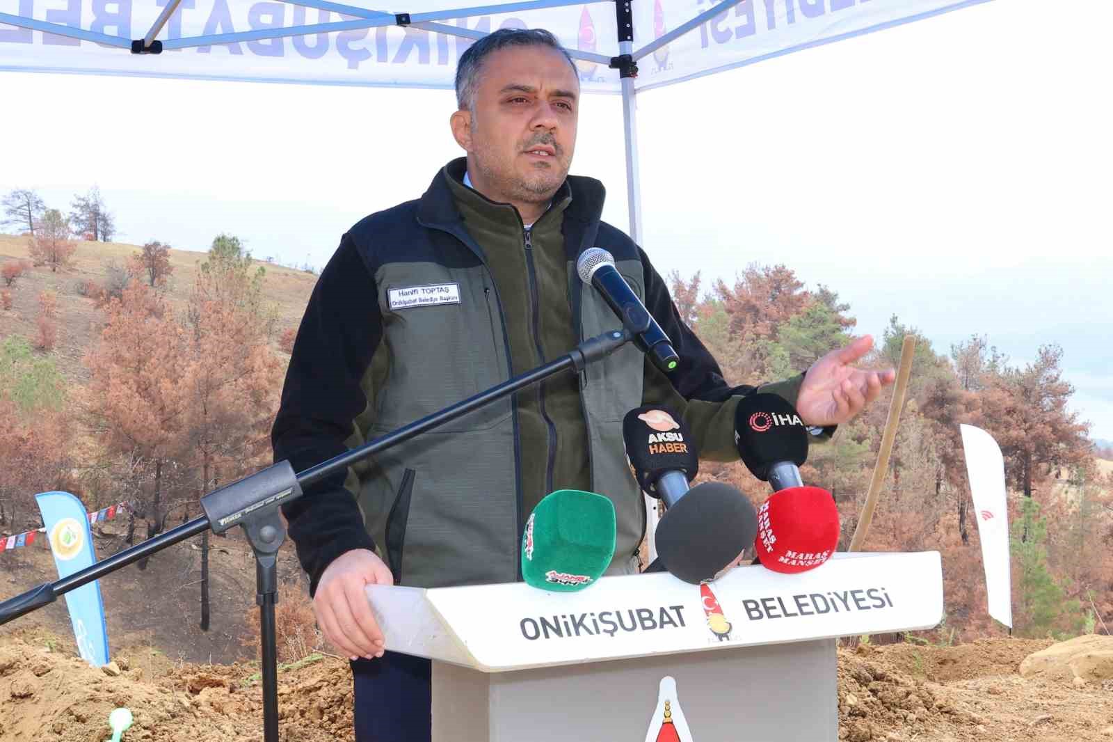 Kahramanmaraş&rsquo;ta yanan alanlara fidanlar dikildi
