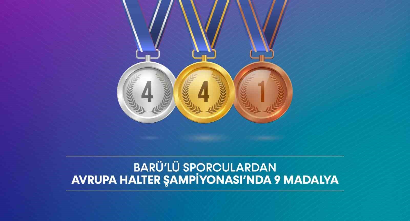 BARÜ’lü sporculardan Avrupa Halter Şampiyonası’nda 9 madalya