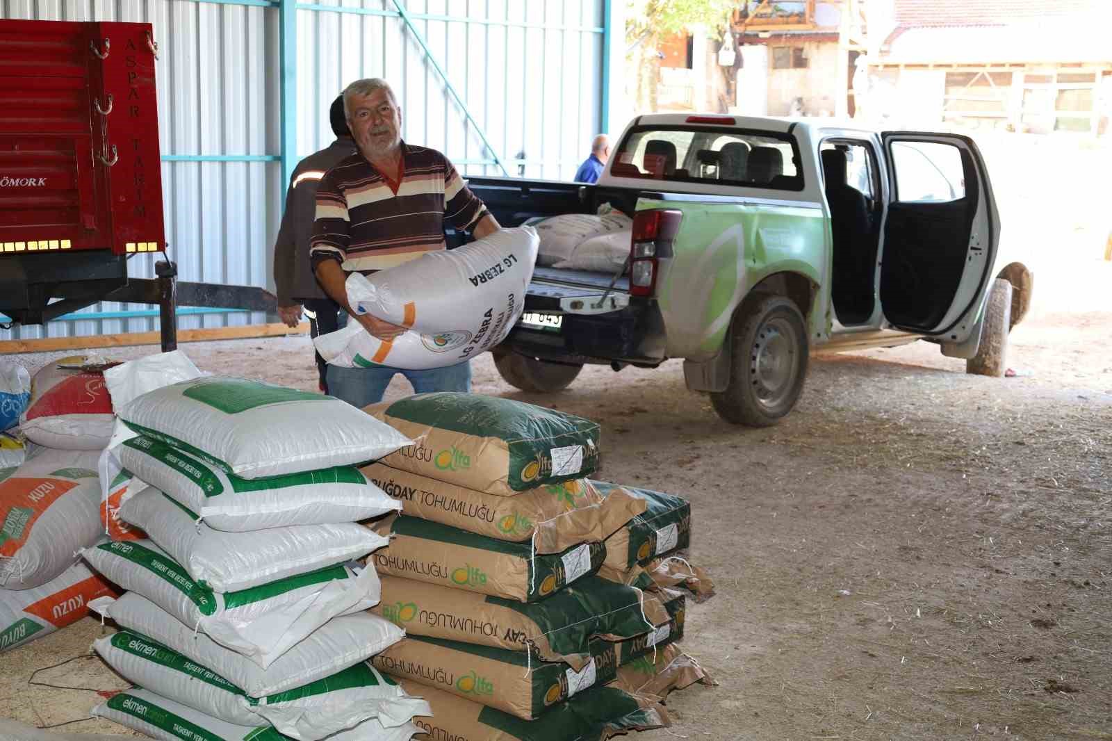 Yangın mağduru çiftçilere tarımsal destek