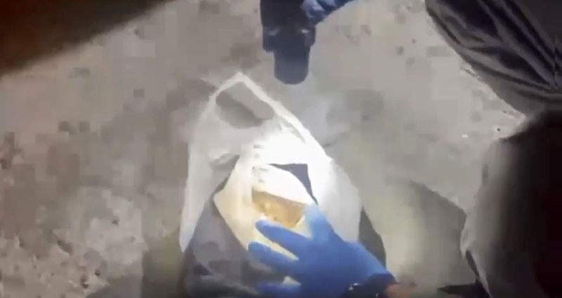 Narkotik köpeği Tony bagajdaki uyuşturucuyu buldu
