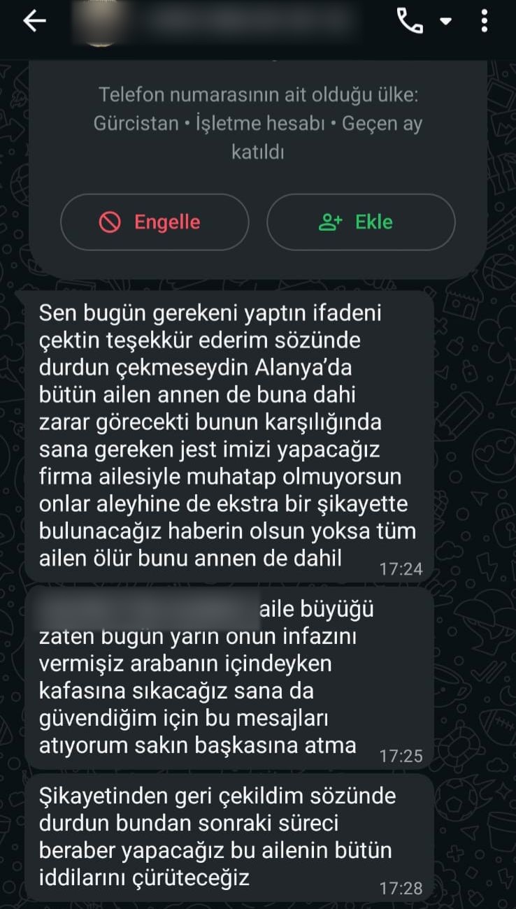 Cinayet davası duruşmasında şikayetini &ccedil;ekti, adliyeye başvurup "Tehdit edildim" dedi

