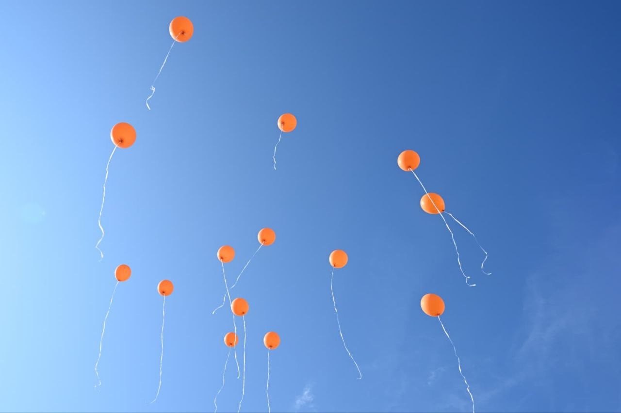 Polis lösemi hastası çocuklara at sevdirip, birlikte balon uçurdu