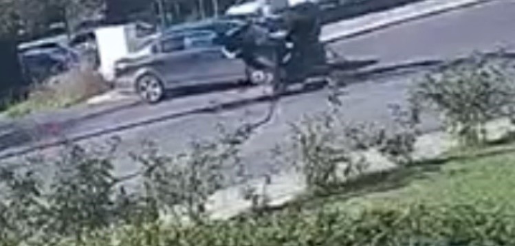 Tekirdağ’da motosiklet lokantanın bahçesine daldı: O anlar kamerada