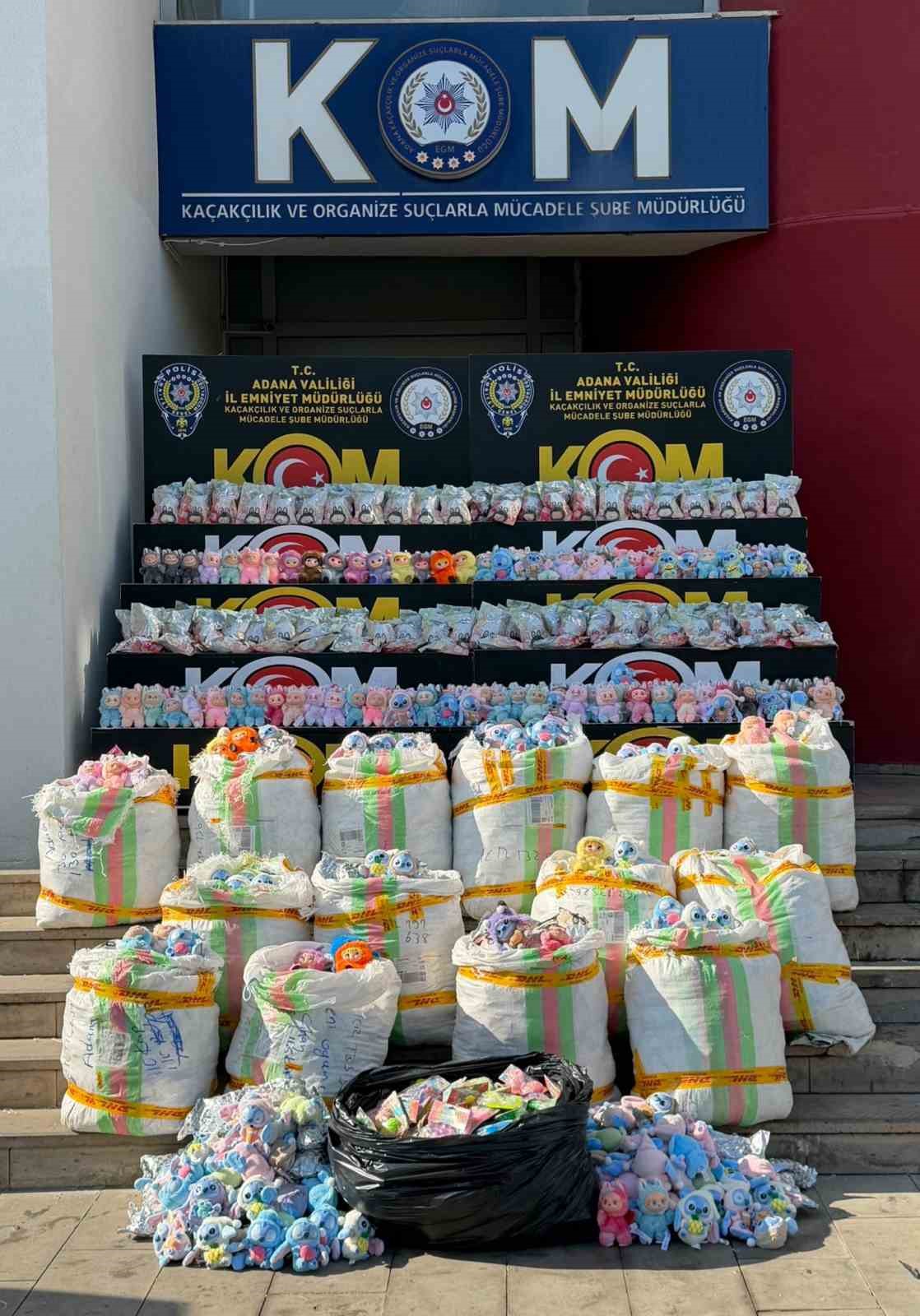 Adana’da 2 bin 605 gümrük kaçağı "Labubu" oyuncak ele geçirildi