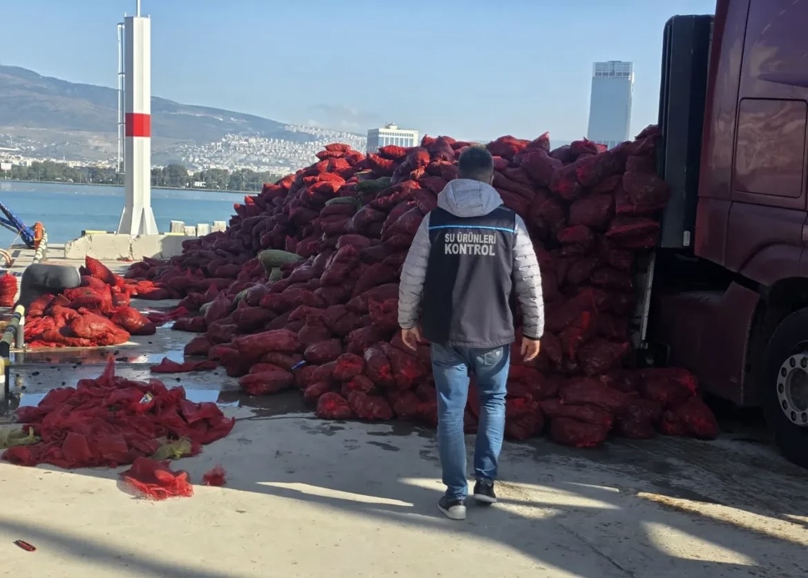 27 ton belgesiz kara midyesi ele ge&ccedil;irildi
