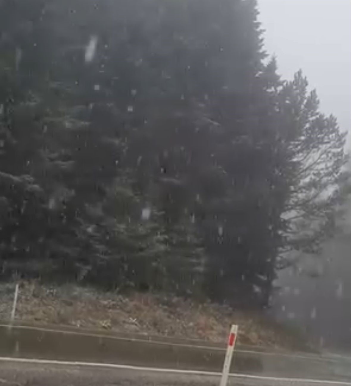 Bolu&rsquo;nun y&uuml;kseklerinde kar yağışı
