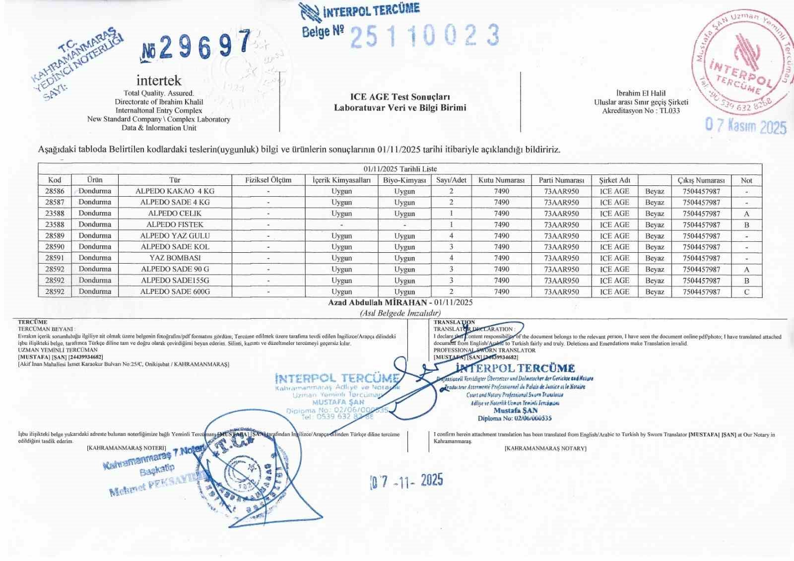 Kahramanmaraş’ın dondurma markası Alpedo hakkındaki "ölümcül bakteri" iddiası asılsız çıktı