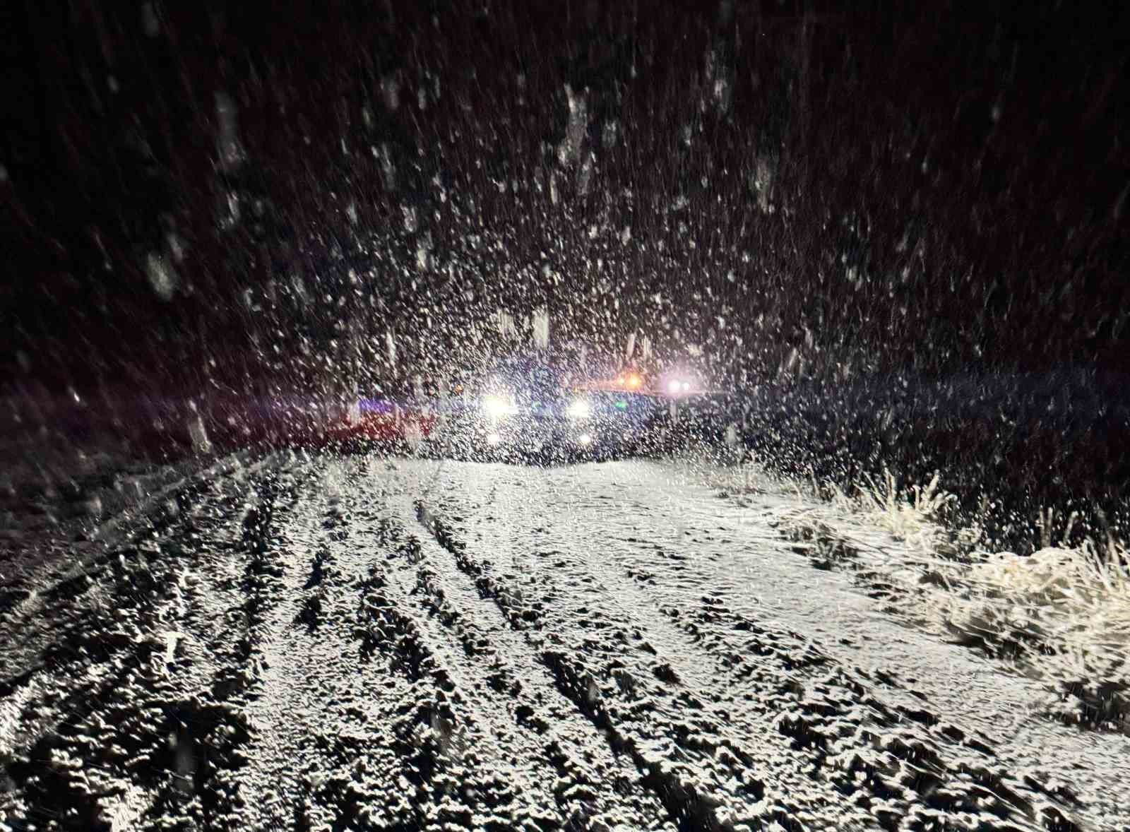 Malatya kırsalında kar yağışı etkili oluyor
