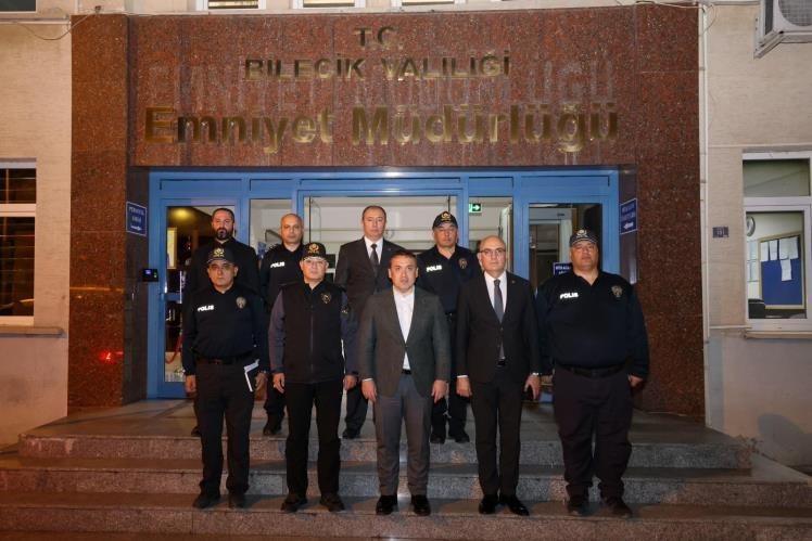 Bilecik Valisi Faik Oktay Sözer, emniyet çalışmalarını yerinde inceledi