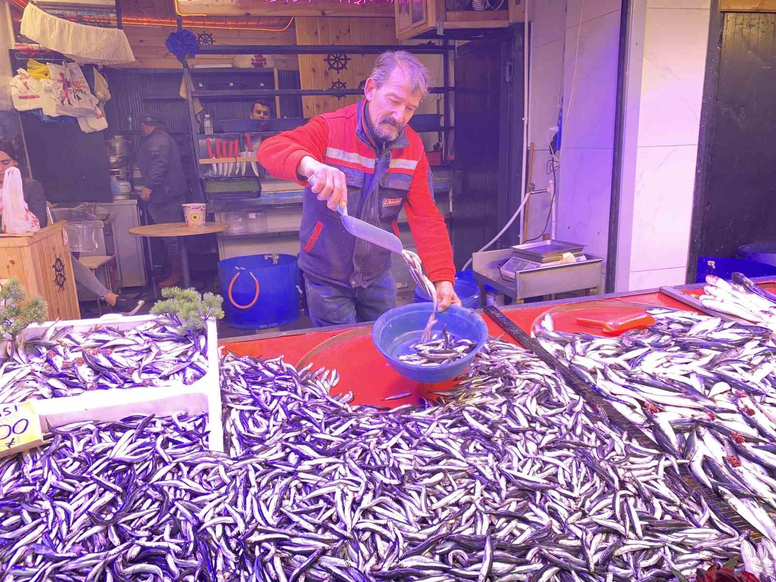 Denizlerde bollaşan hamsi tezgahlarda 100 TL’ye yer buldu