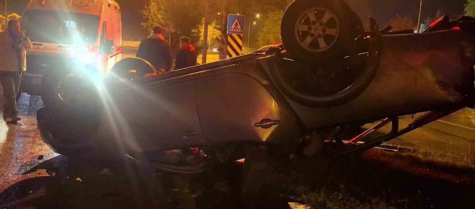 Erzurum&rsquo;da kamyonet takla attı: 1 yaralı
