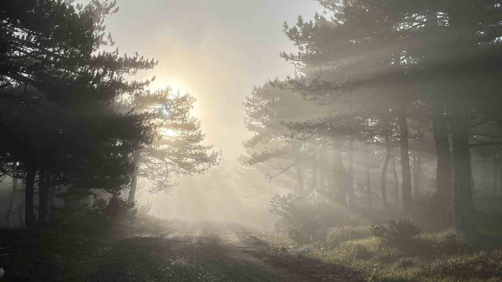 Bozdağ zirvesindeki sis manzarası hayran bıraktı