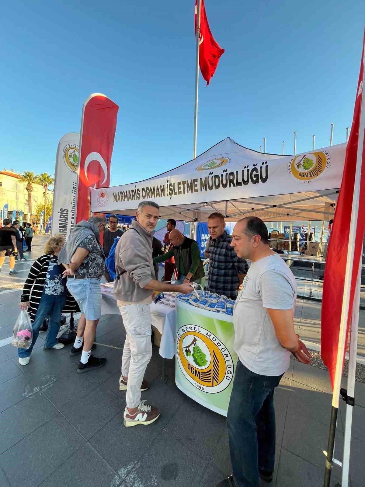 Marmaris Orman İşletme M&uuml;d&uuml;rl&uuml;ğ&uuml;&rsquo;nden Ultra Trail Maratonu&rsquo;nda tohum atma etkinliği
