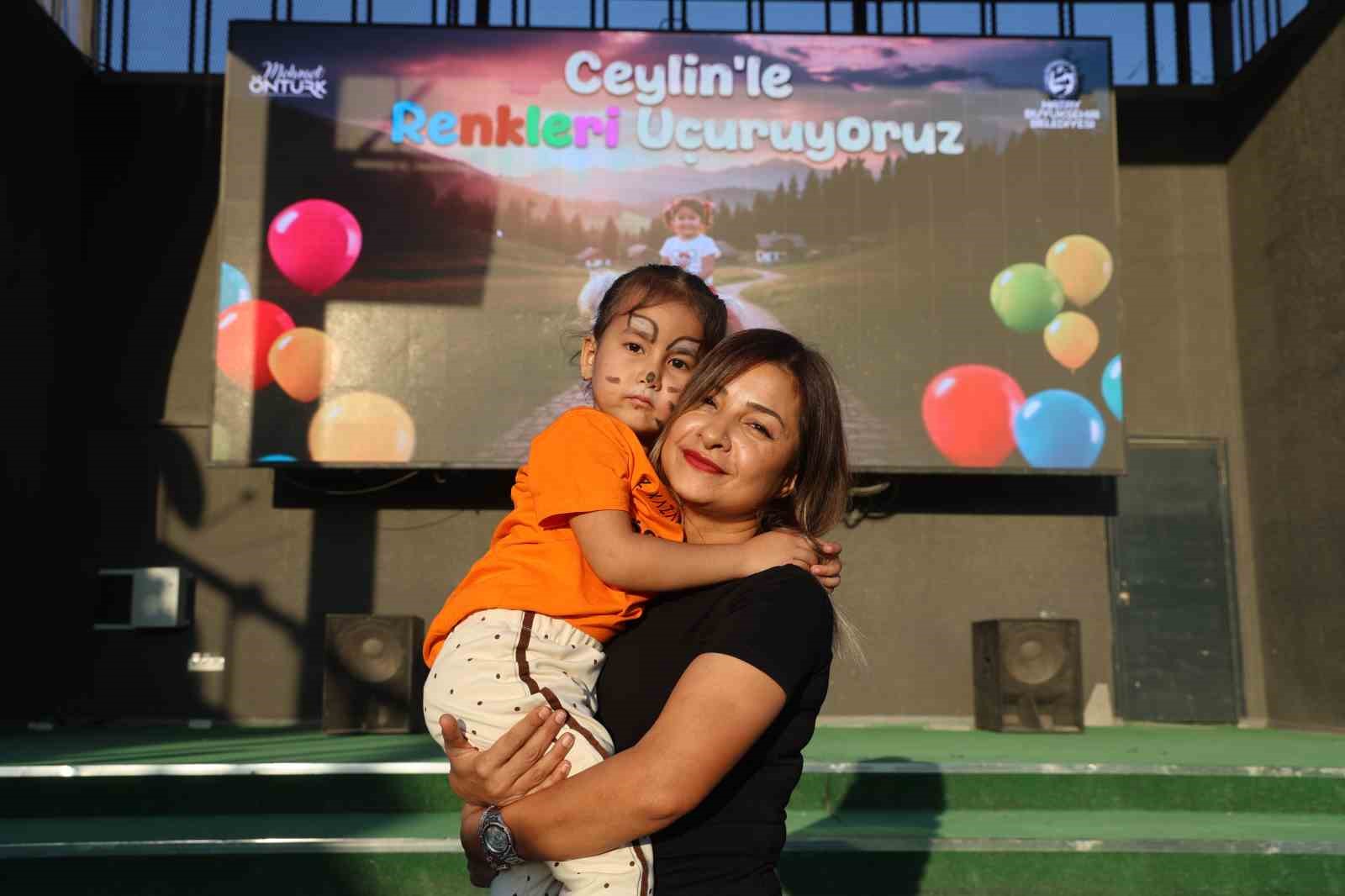 Kansere karşı savaşını kazanan Ceylin’in zaferi gökyüzüne bırakılan balonlarla kutlandı