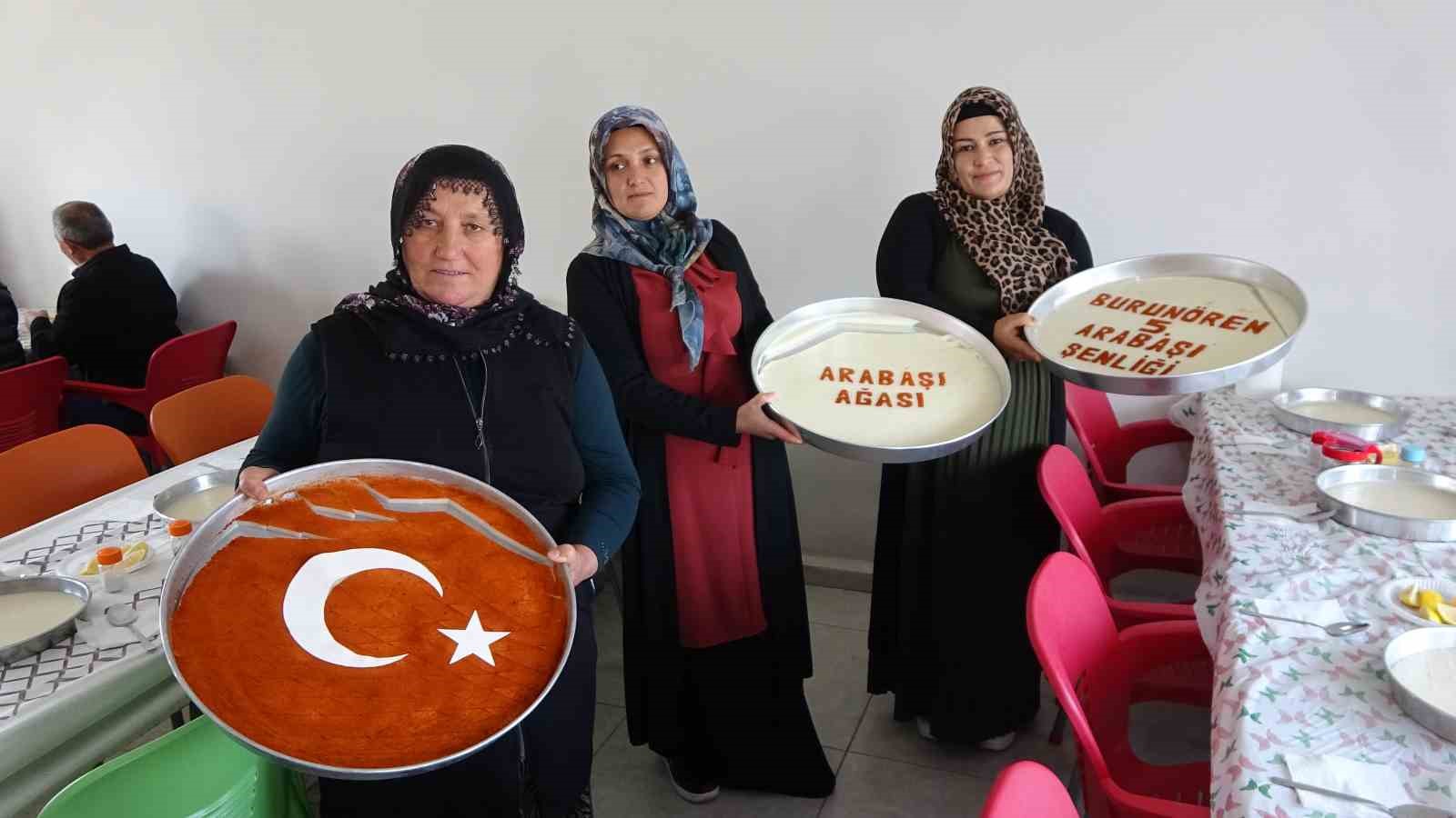 250 tepsi hamur döküldü, 5 kazan arabaşı çorbası birlik beraberlik için kaynadı