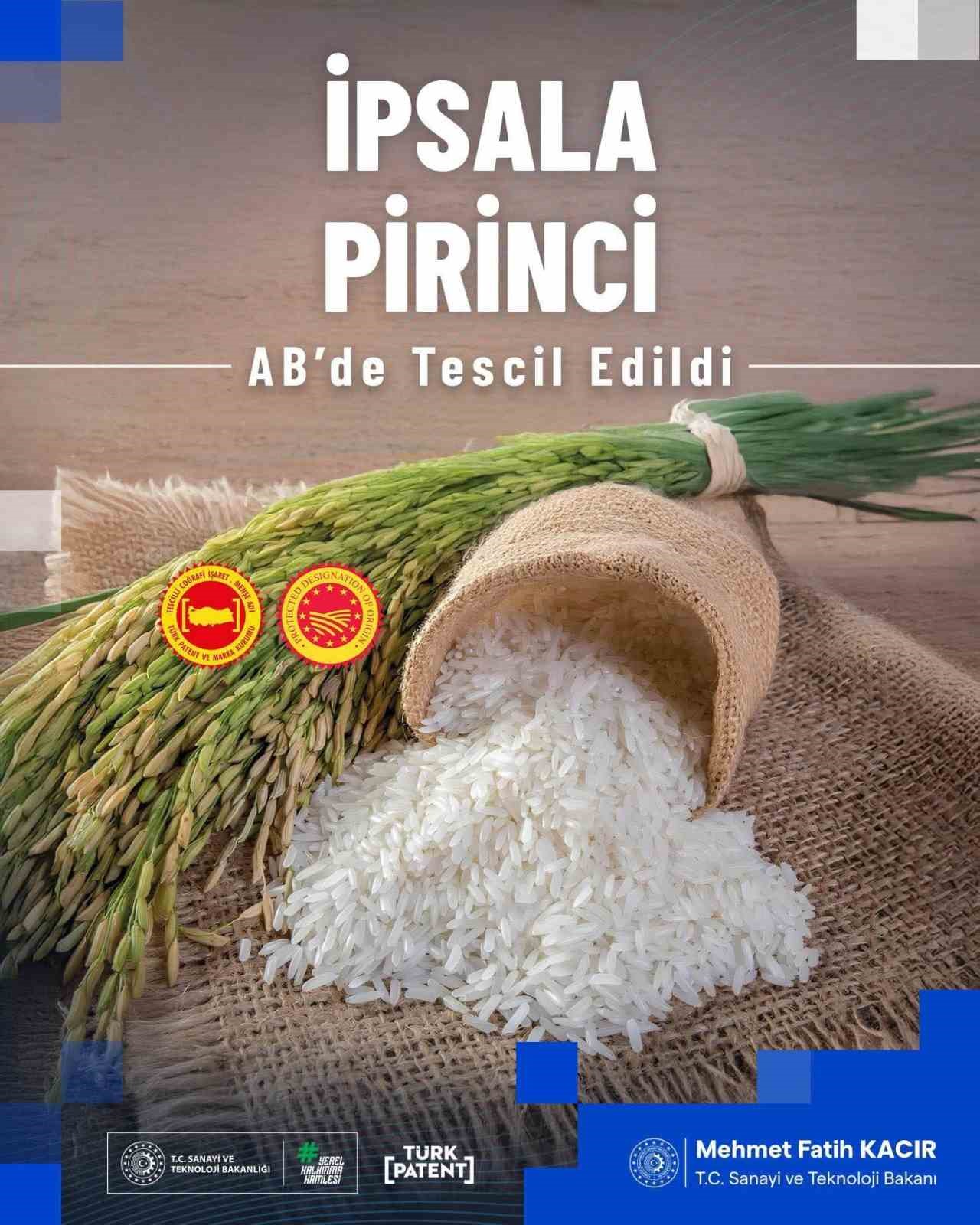 İpsala Pirinci Avrupa Birliği’nde tescil edildi
