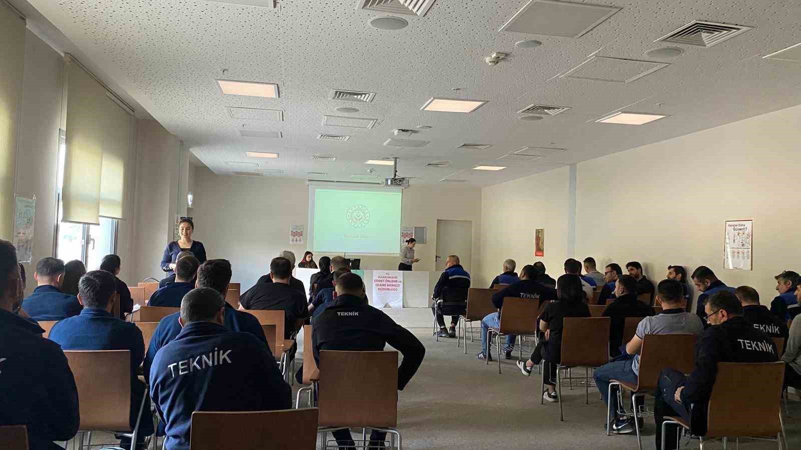 Elazığ’da kadına yönelik şiddetle mücadele eğitim