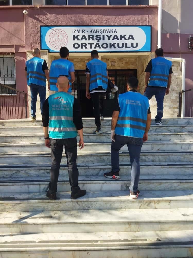 Denetimli serbestlik y&uuml;k&uuml;ml&uuml;leri, ara tatilde okulları yeniledi
