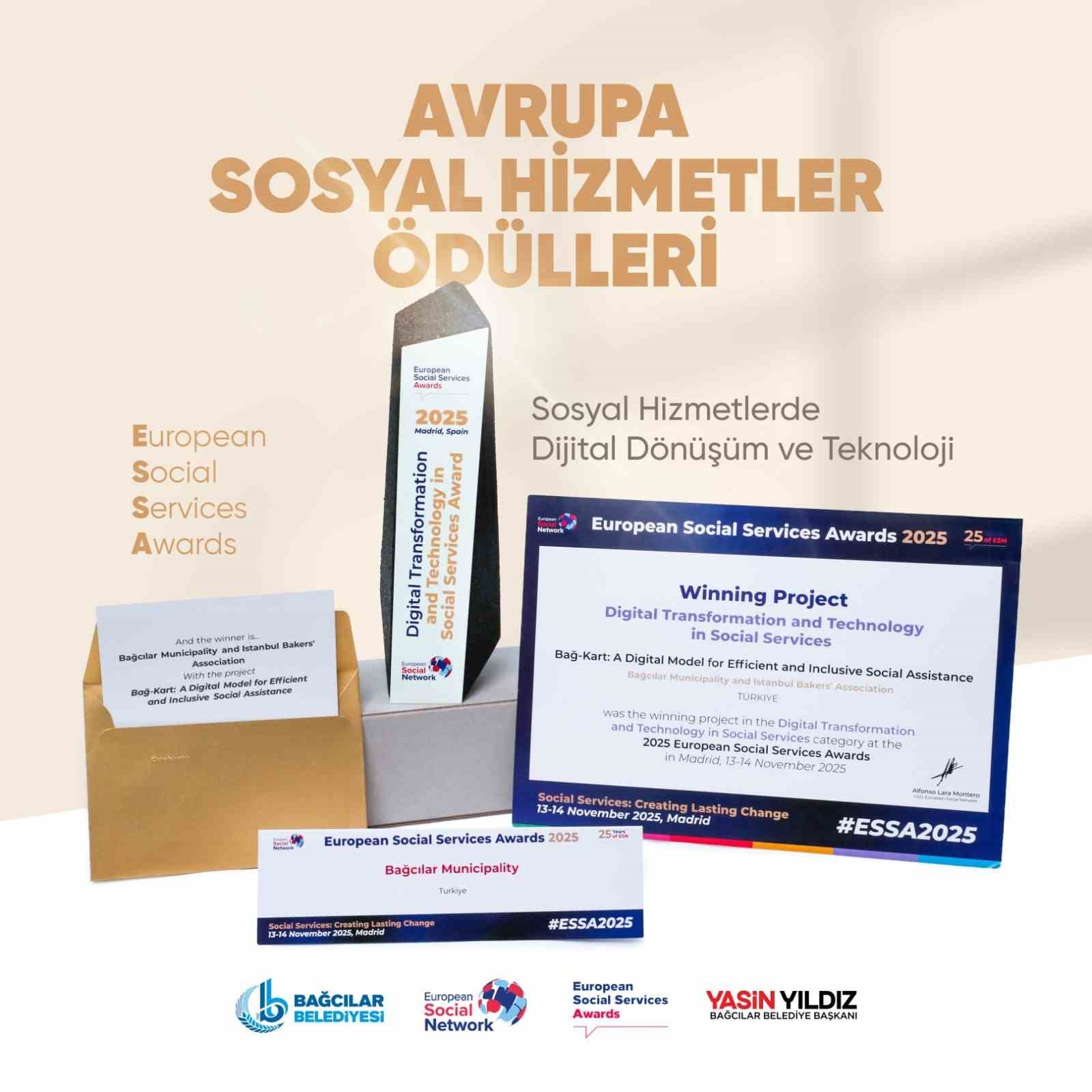 Bağcılar Belediyesi’ne Avrupa Sosyal Hizmetler Ödülü