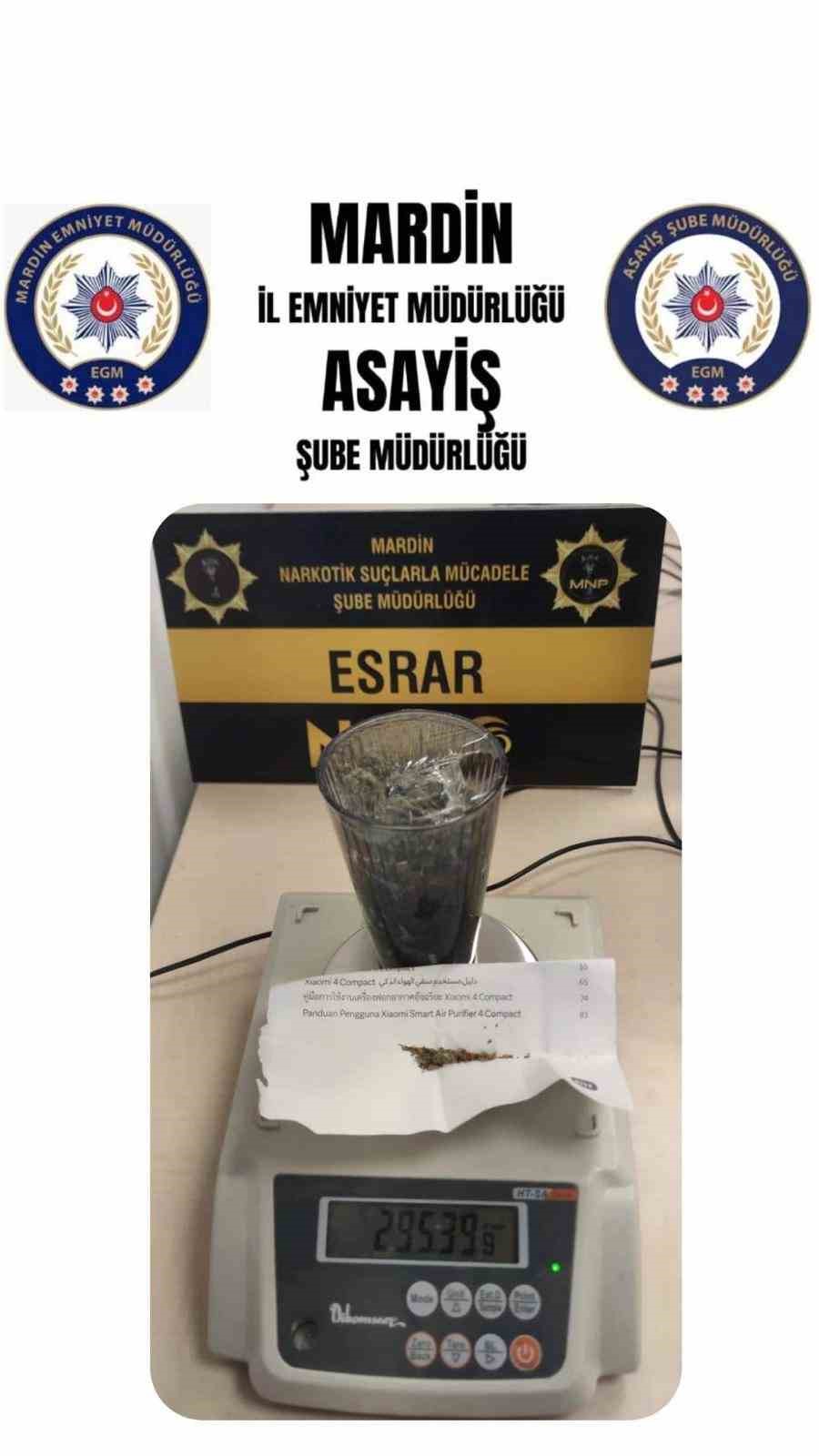 Mardin’de uyuşturucu operasyonu: 2 gözaltı