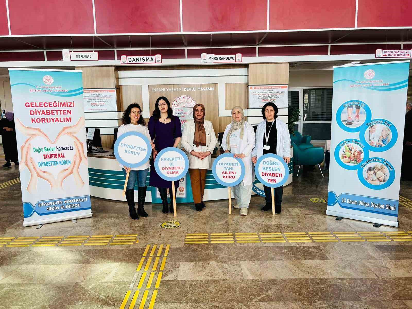 Bayburt’ta vatandaşlar diyabet hastalığı hakkında bilgilendirildi