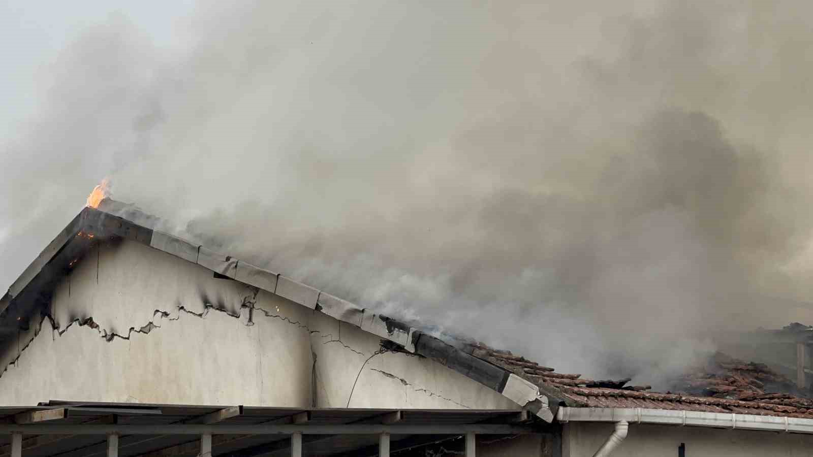 Kocaeli’de mutfak tezgahları üretim tesisinde korkutan yangın
