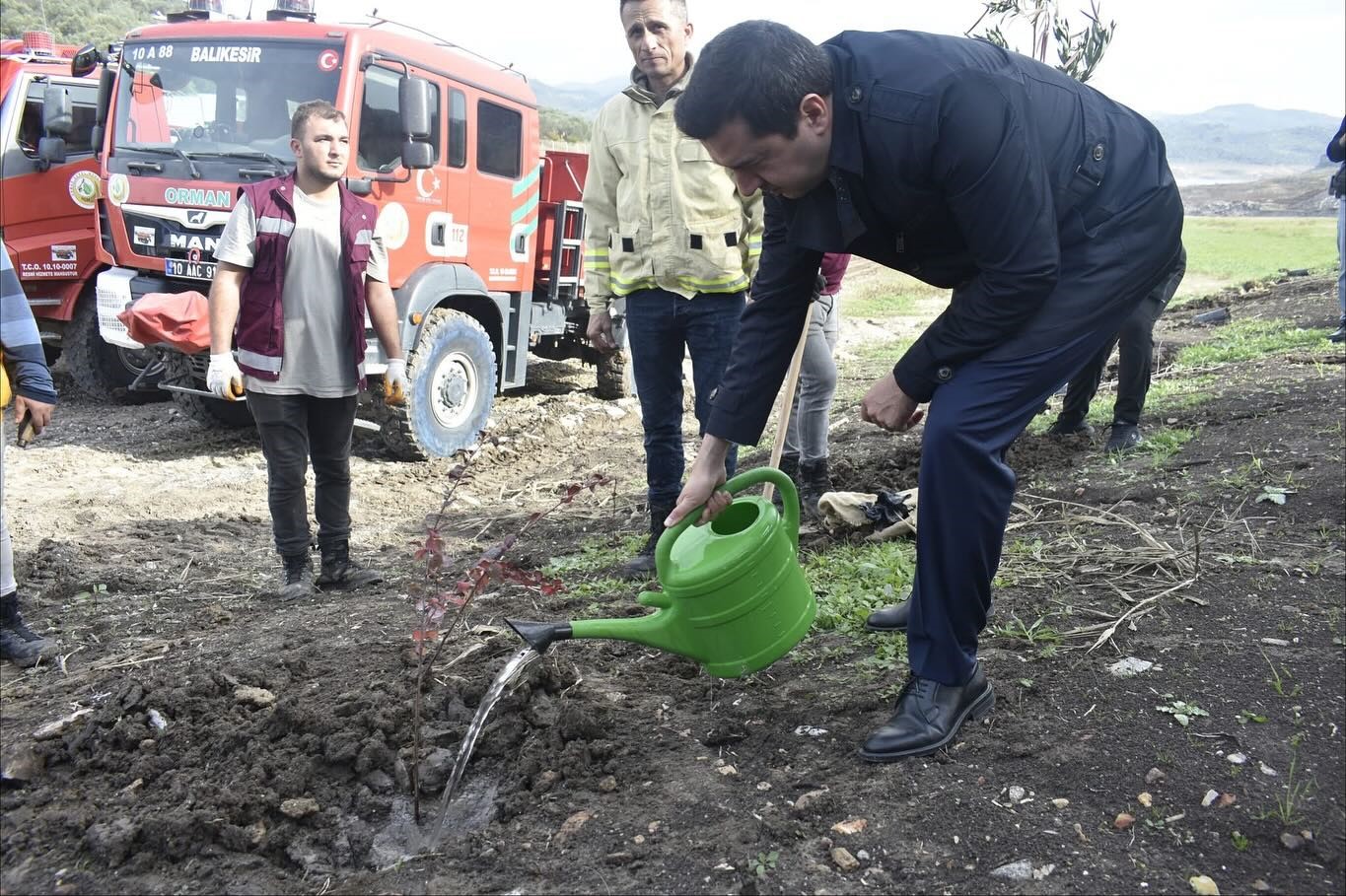 Ağaçlandırma günü etkinliği Havran’da gerçekleştirildi