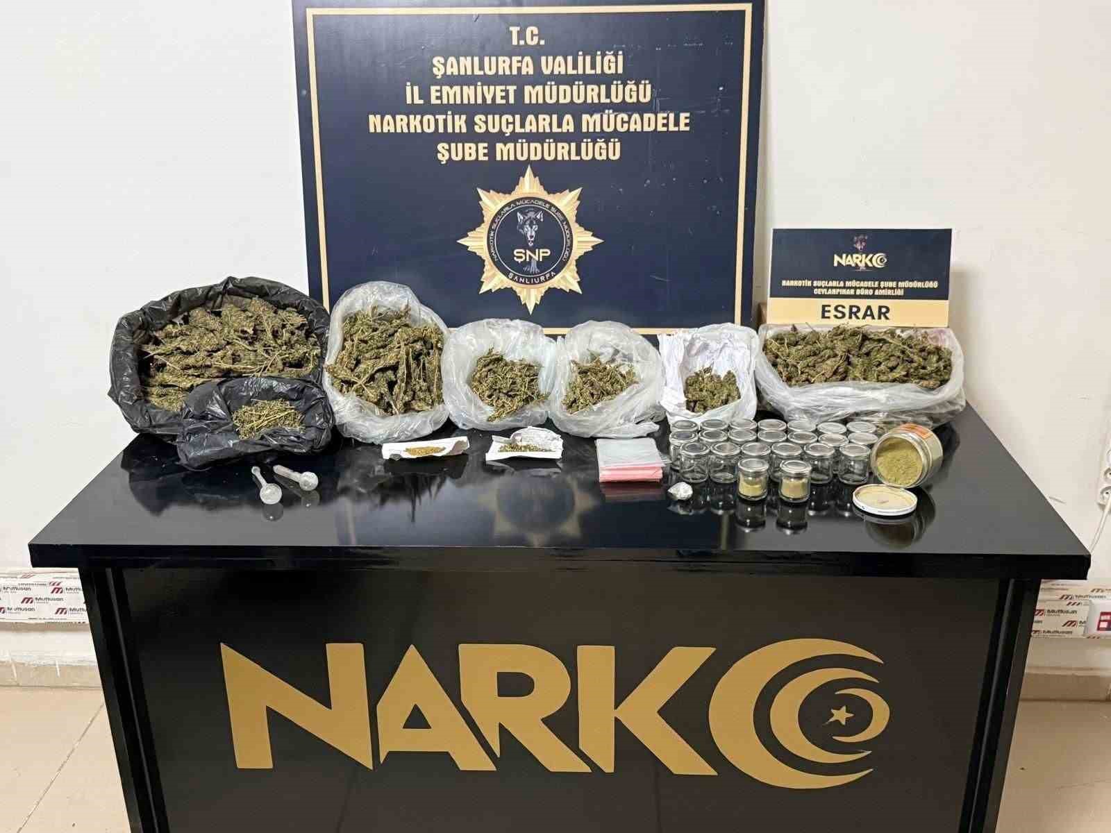 Şanlıurfa’da uyuşturucu operasyonunda 1 tutuklama