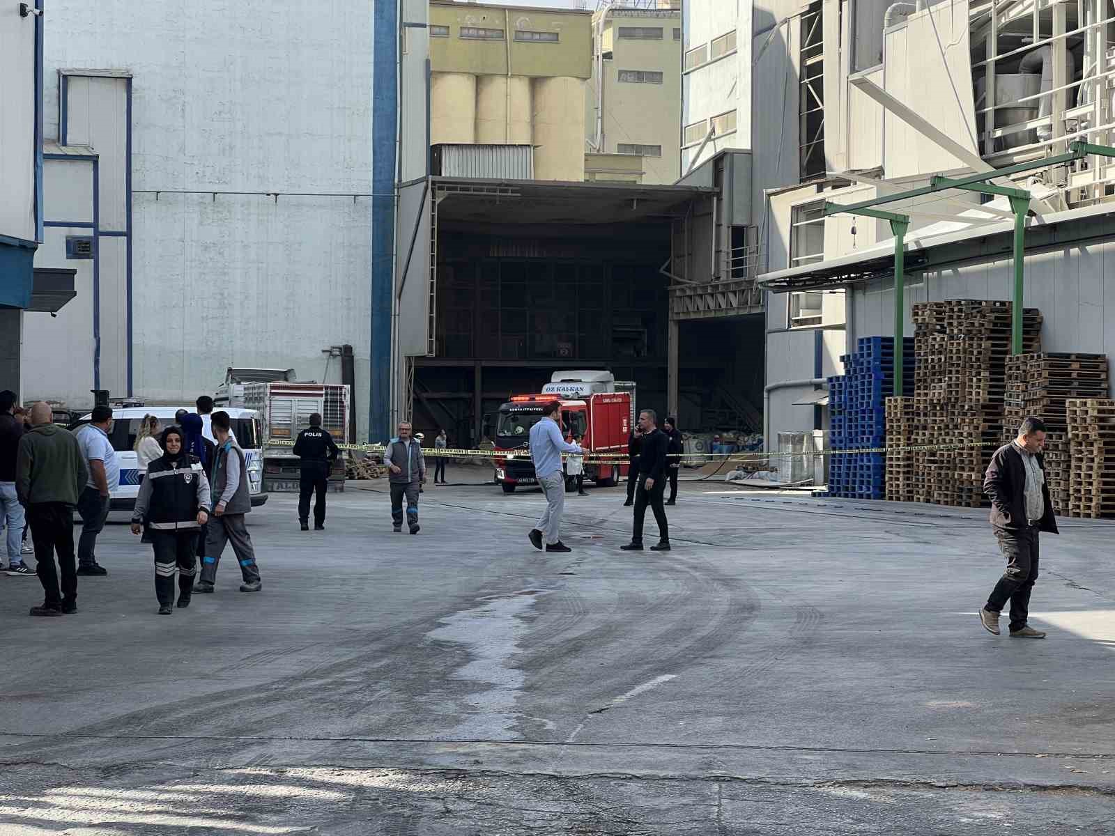 Konya’da fabrikada gaz sıkışması sonucu parlama