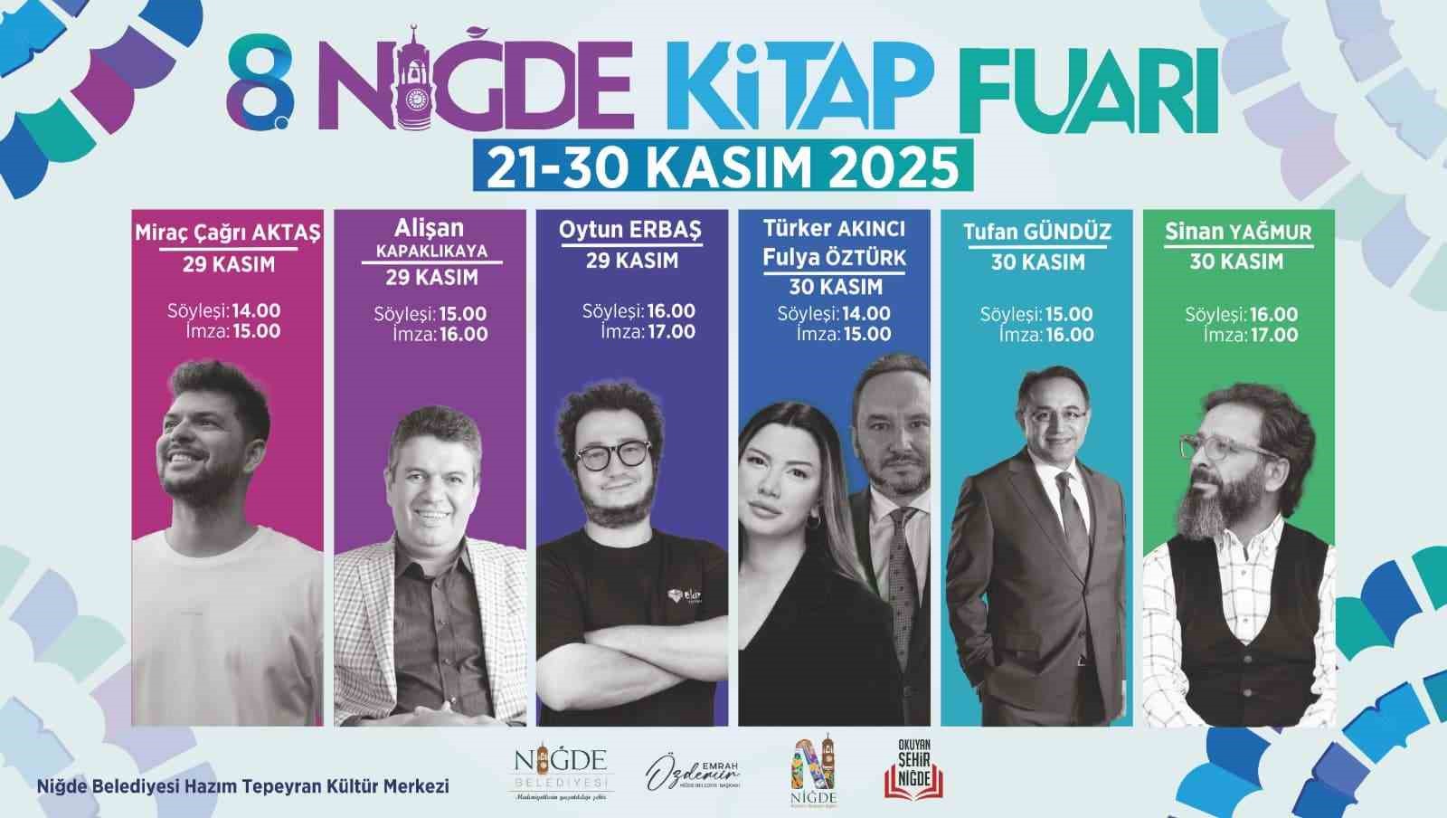 Niğde’de kültür şöleni başlıyor: 8. Kitap Fuarı kapılarını açıyor