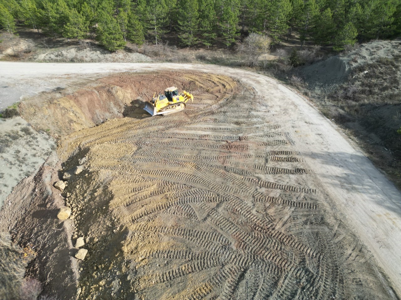 Çomar Barajında 2. etap yol genişletme çalışmaları başladı