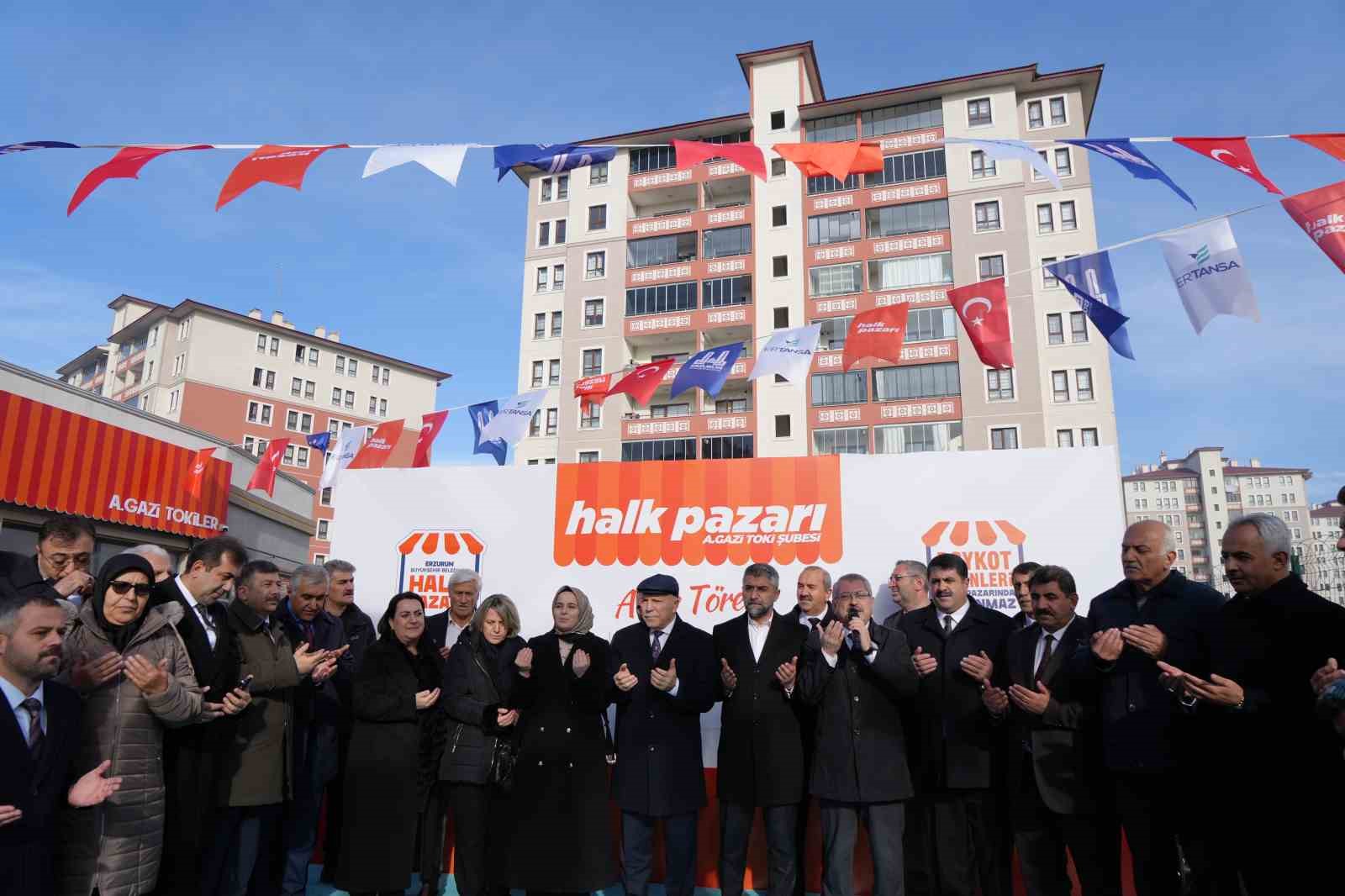 Erzurum B&uuml;y&uuml;kşehir Belediyesi Halk Pazarı&rsquo;nın dokuzuncu şubesini a&ccedil;tı
