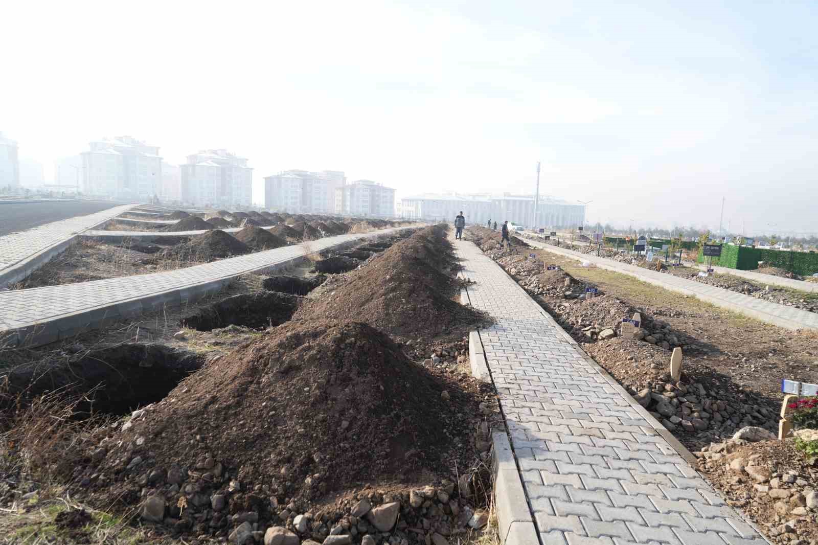 Erzurum’da kış öncesi mezar hazırlığı
