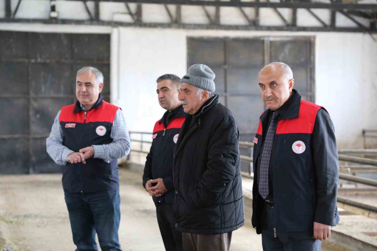 Devletten aldığı destekle k&uuml;&ccedil;&uuml;kbaş hayvan &ccedil;iftliği a&ccedil;tı
