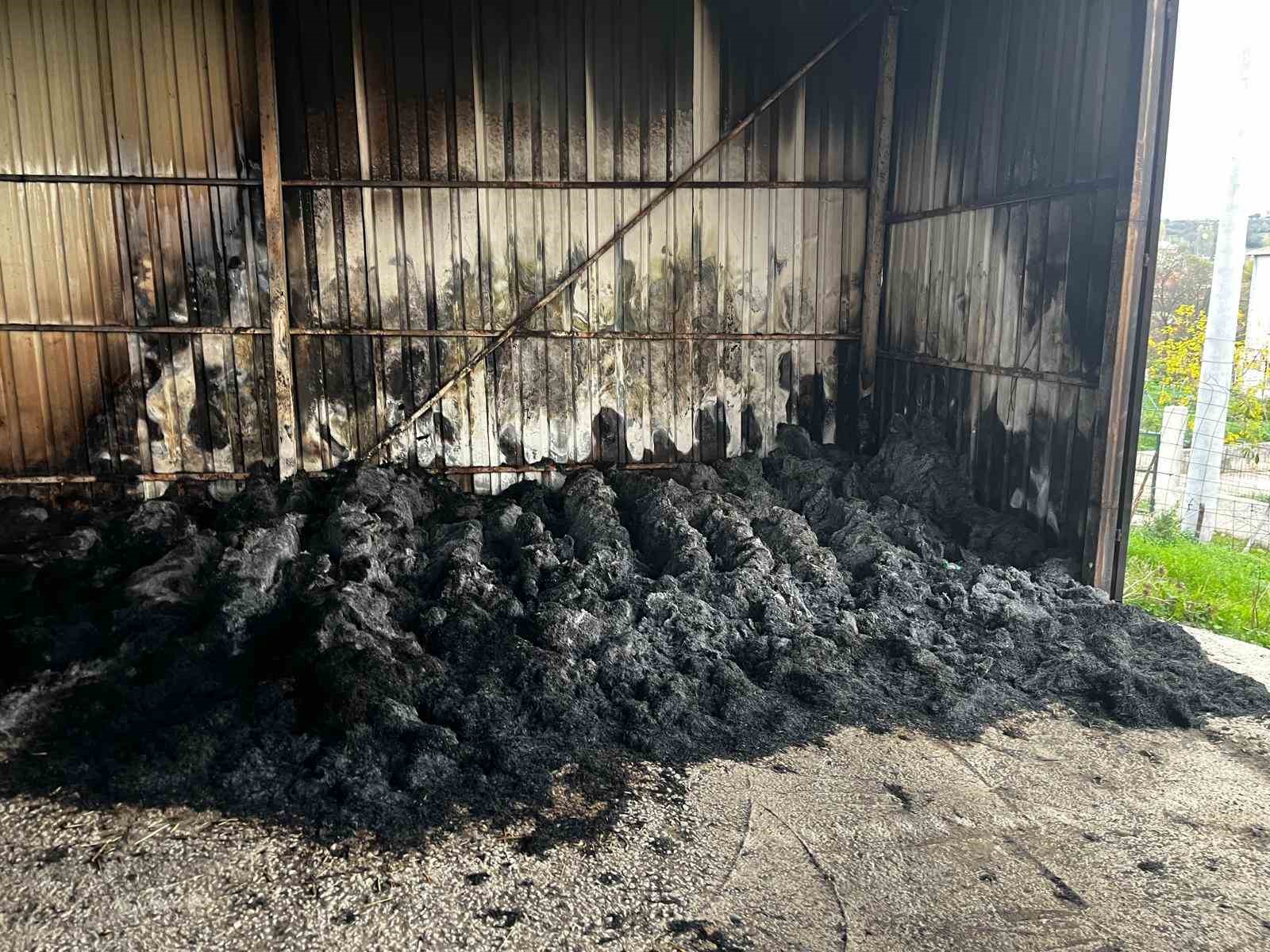 Keşan&rsquo;da &ccedil;ıkan yangında bin saman balyası yandı
