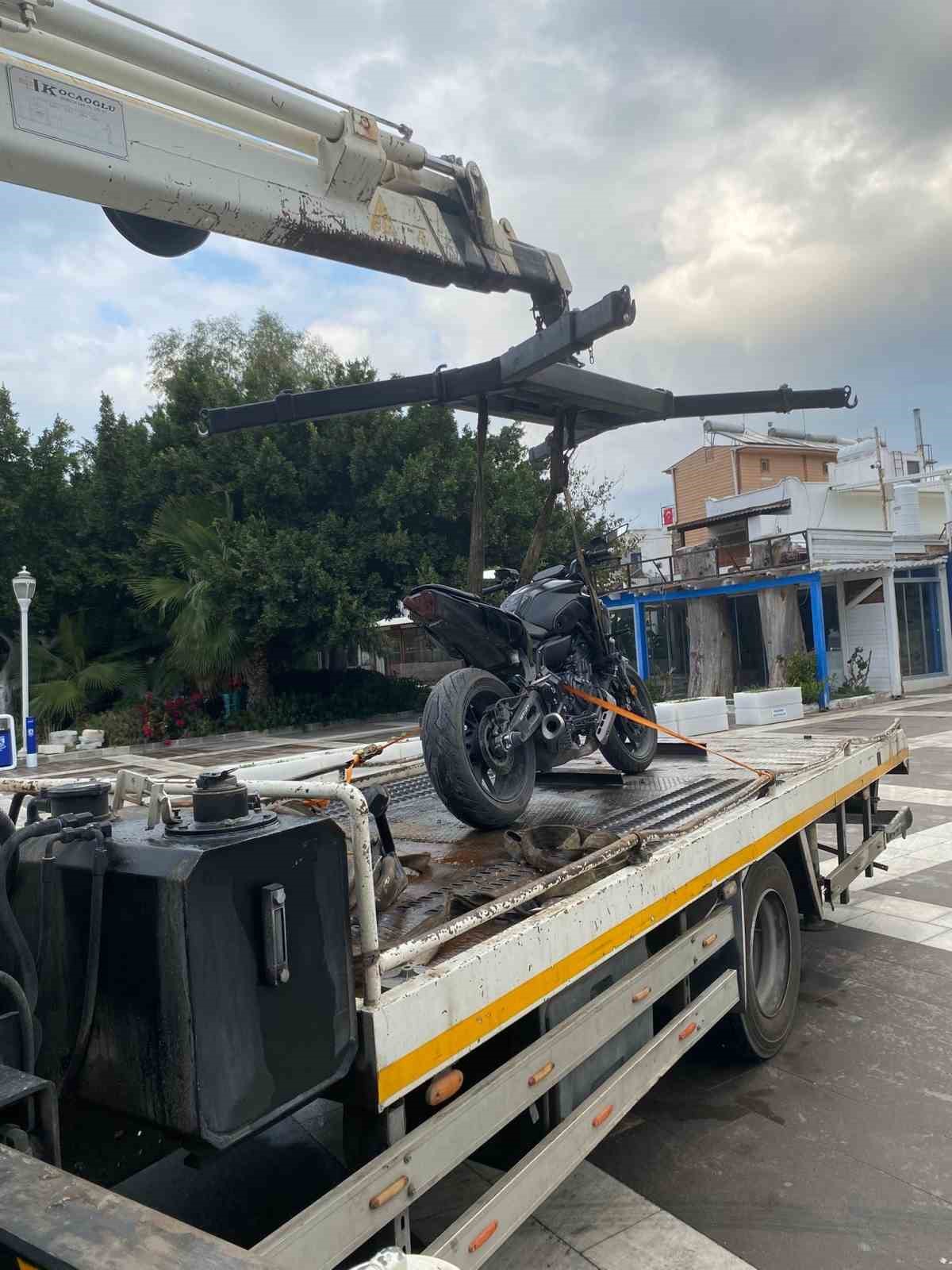 Bodrum&rsquo;da abartı egzozlu motosiklete 28 bin 937 lira ceza
