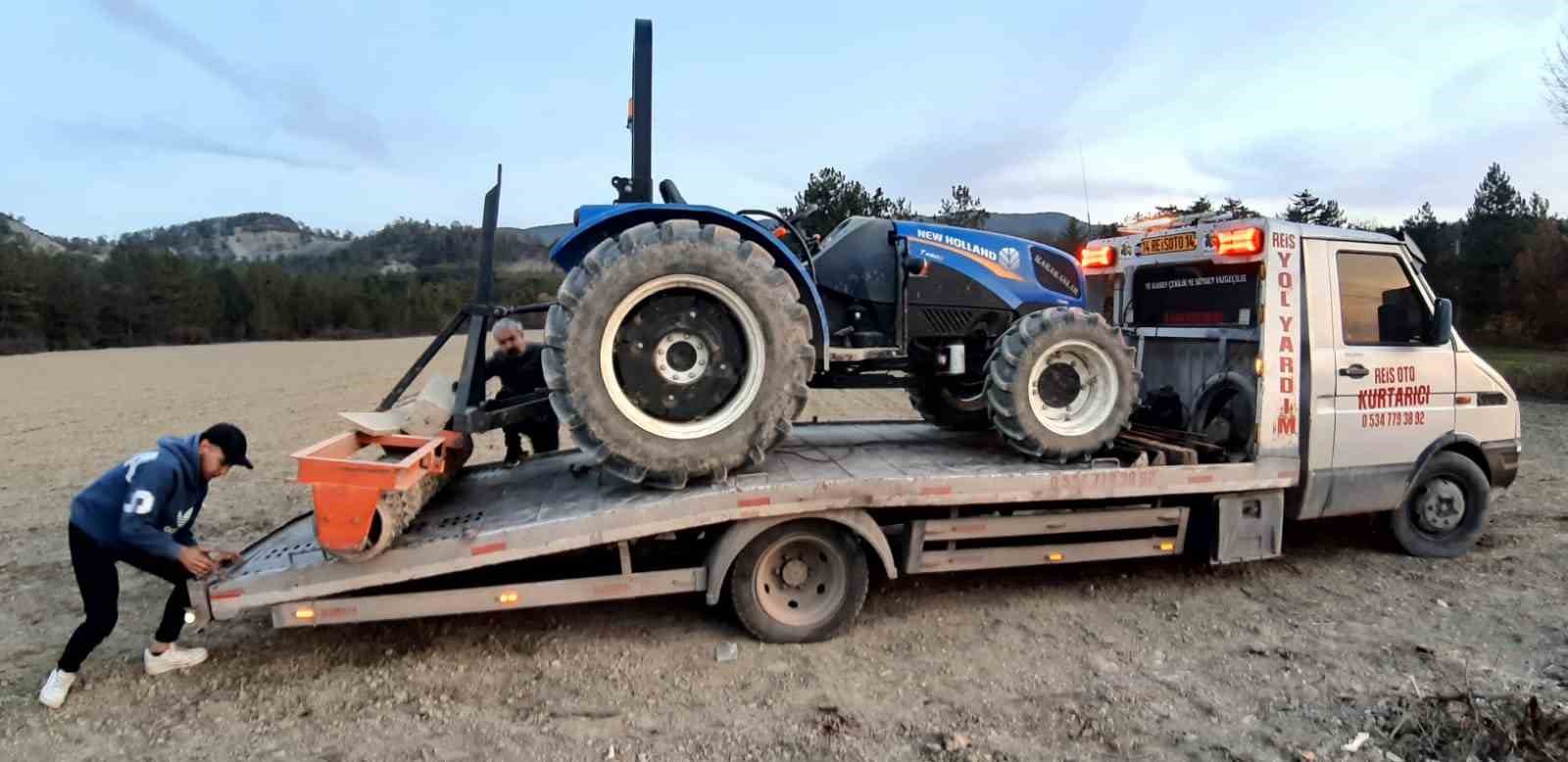 Bolu’da tarım aletinin altında kalan çiftçi ağır yaralandı
