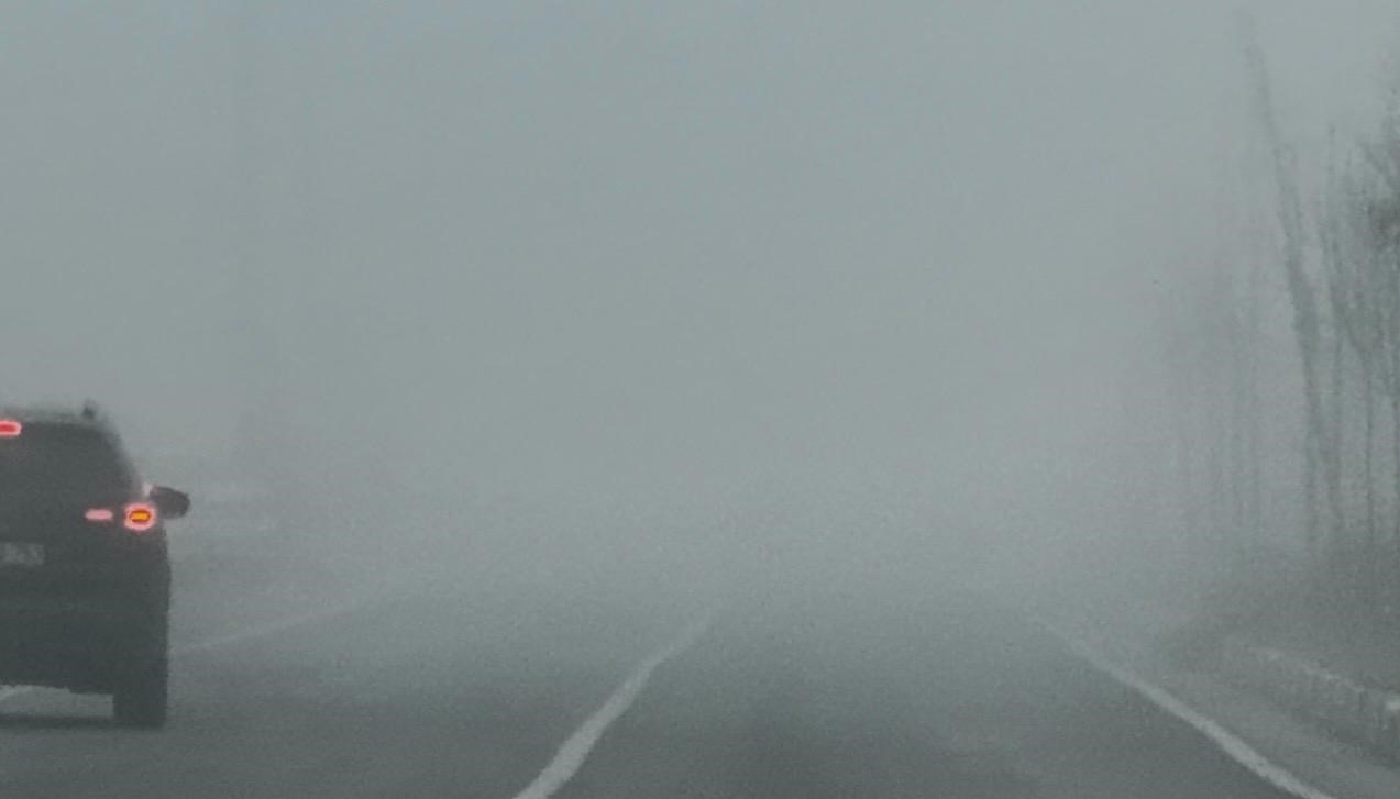 Ağrı’nın Patnos ilçesinde yoğun sis ulaşımı olumsuz etkiliyor